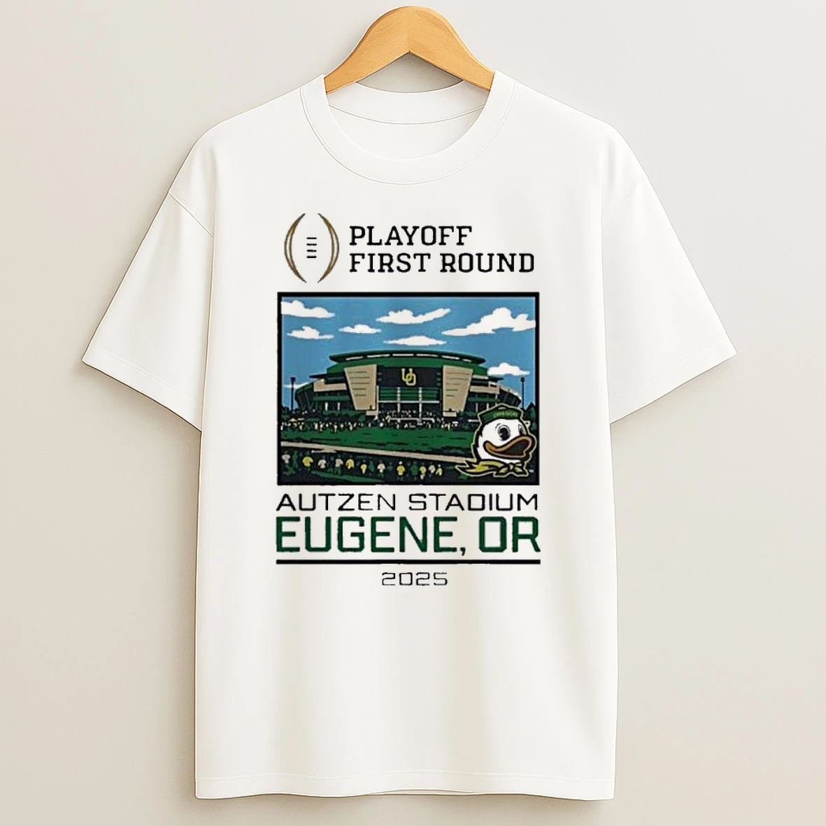 Oregon Ducks 2025 Cfp 1st Round Live From Autzen Stadium T Shirt