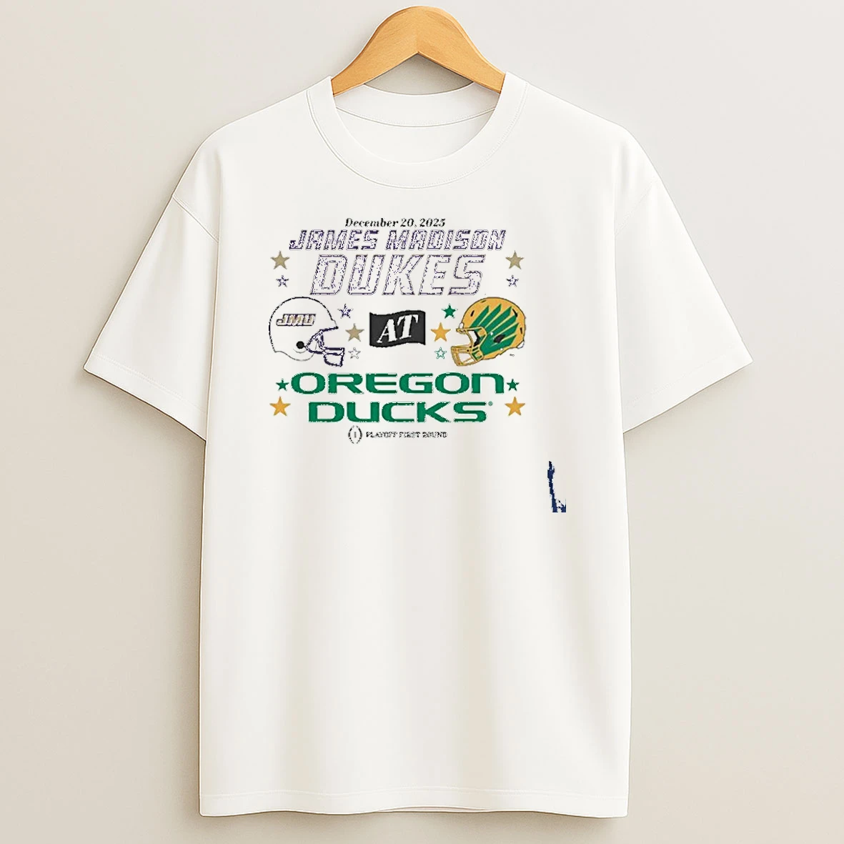 Oregon Ducks At Jmu Dukes 2025 Cfp First Round Matchup December 20 T Shirt