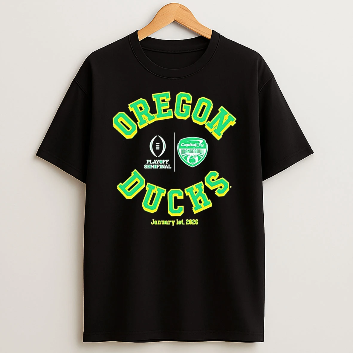 Oregon Ducks Bowl Playoff Semifinal January 1st 2026 Logo T Shirt