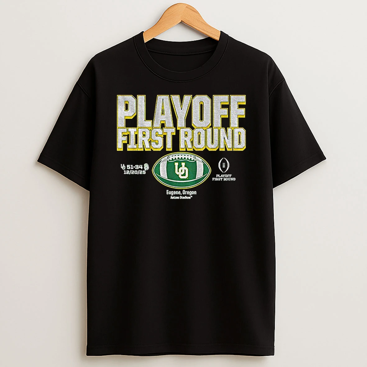 Oregon Ducks Football 2025 Cfp Playoff First Round Winner T Shirt