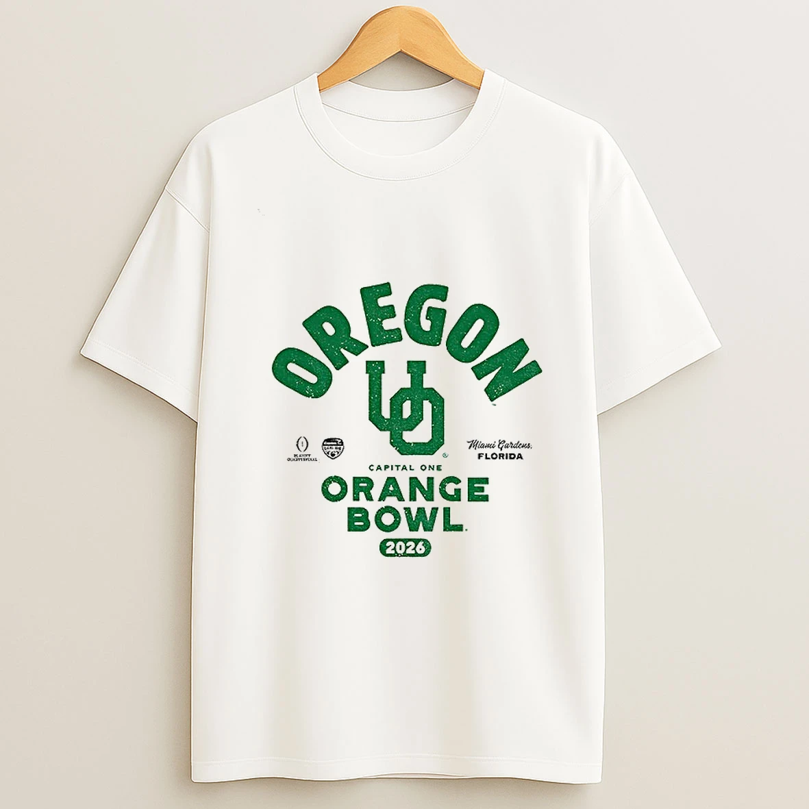 Oregon Ducks Football 2026 Capital One Orange Bowl Bound Logo T Shirt