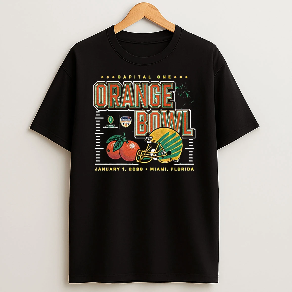 Oregon Ducks Football Helmet Capital One Orange Bowl 2026 T Shirt