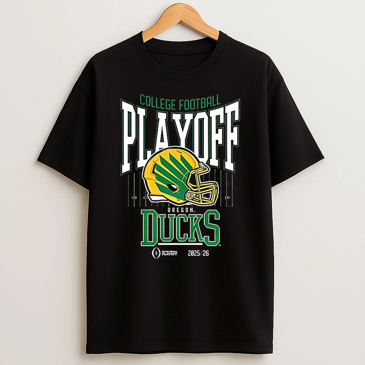 Oregon Ducks Ncaa 2025 2026 College Football Playoff Curved Helmet T Shirt