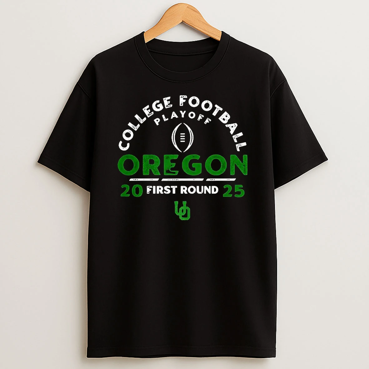 Oregon Ducks Ncaa 2025 26 College Football Playoff First Round Curved T Shirt