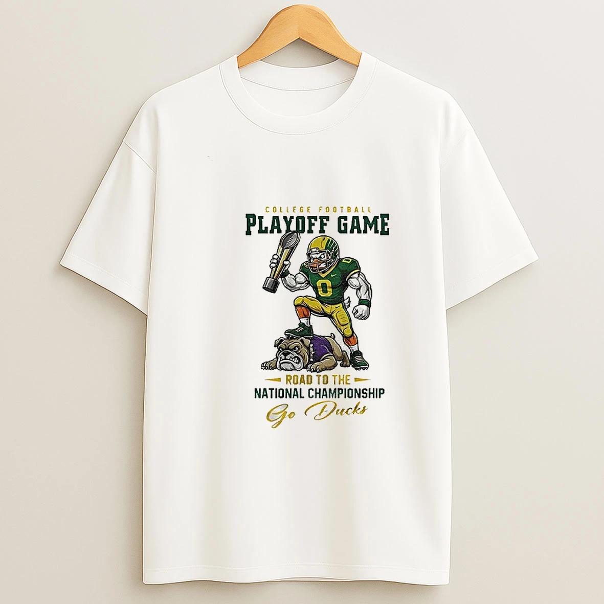Oregon Ducks Beat Georgia Bulldogs 2025 College Football Playoff Game Road To The National Championship T Shirt