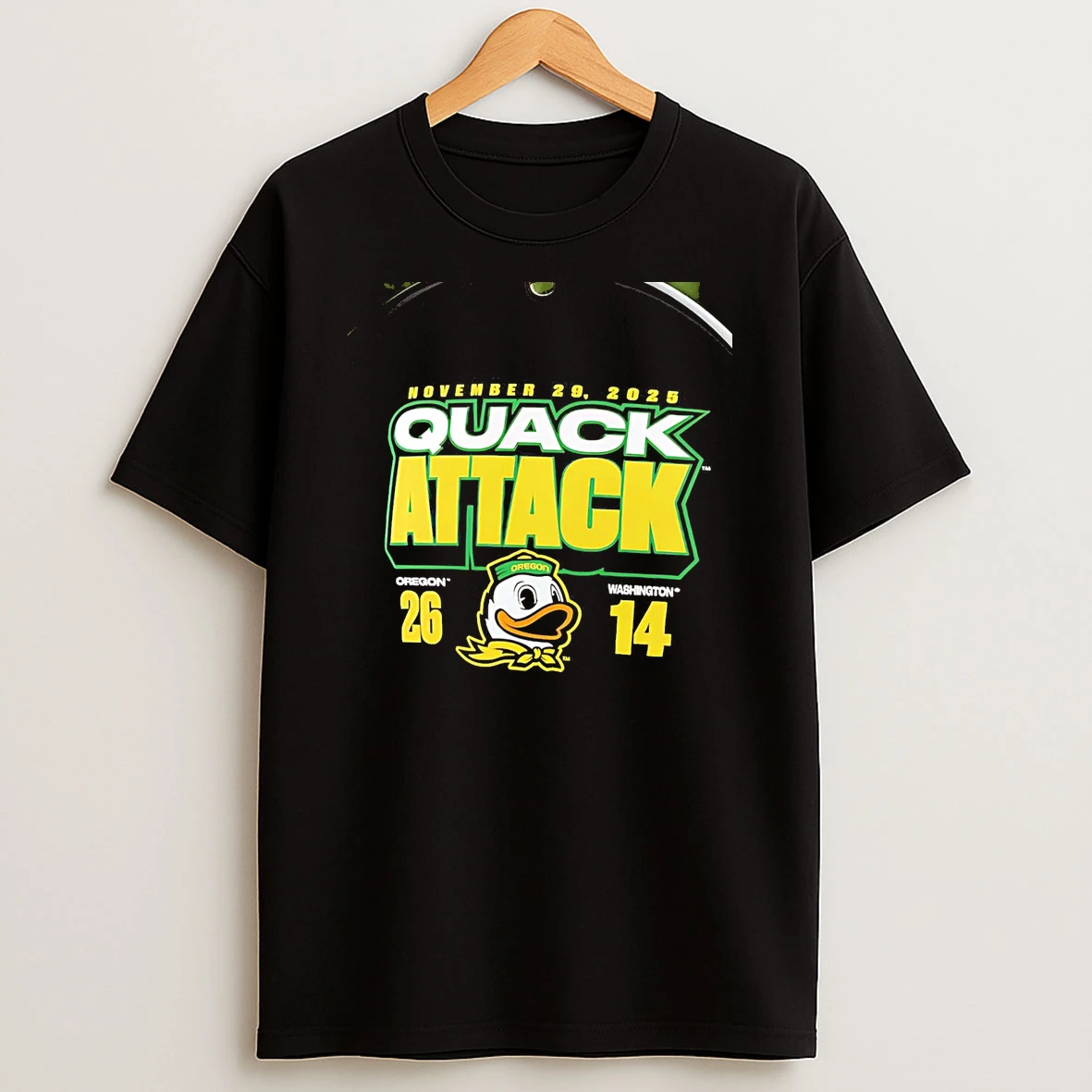 Oregon Ducks Vs Washington Huskies 2025 Quack Attack Score Christmas Chriast T Shirt