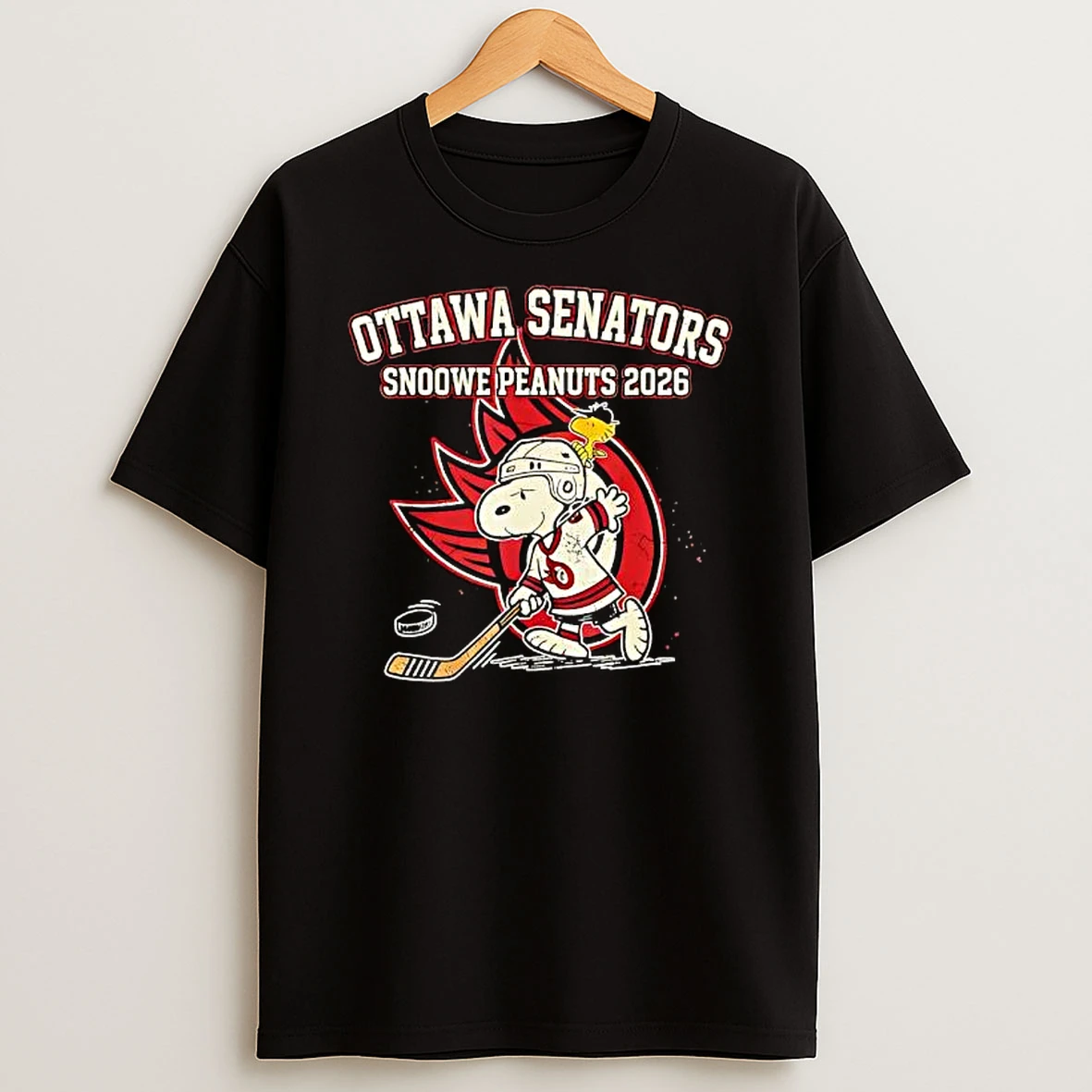 Ottawa Senators Snoopy Peanuts 2026 T Shirt