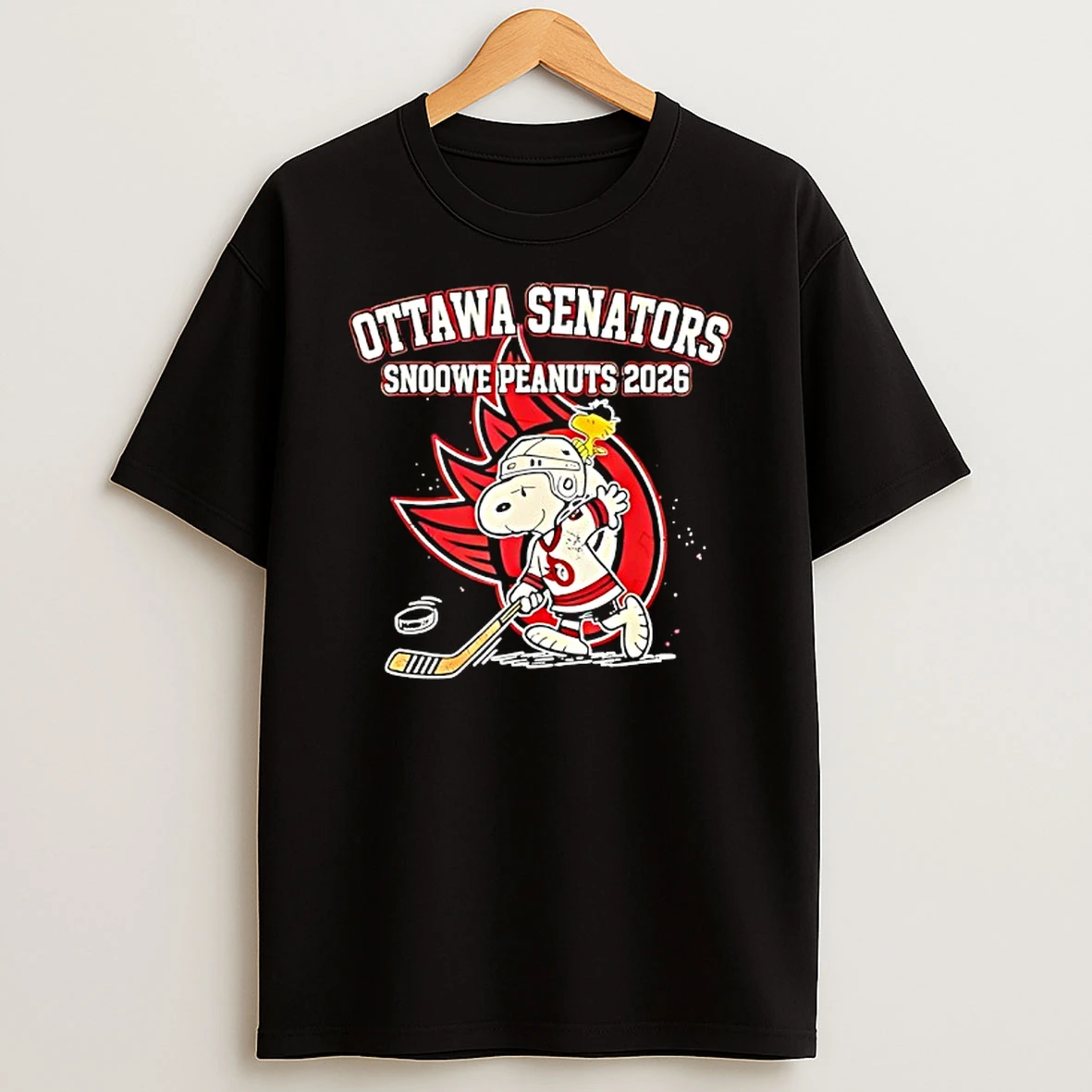 Ottawa Senators Snoopy And Woodstocks Soowe Peanuts 2026 T Shirt