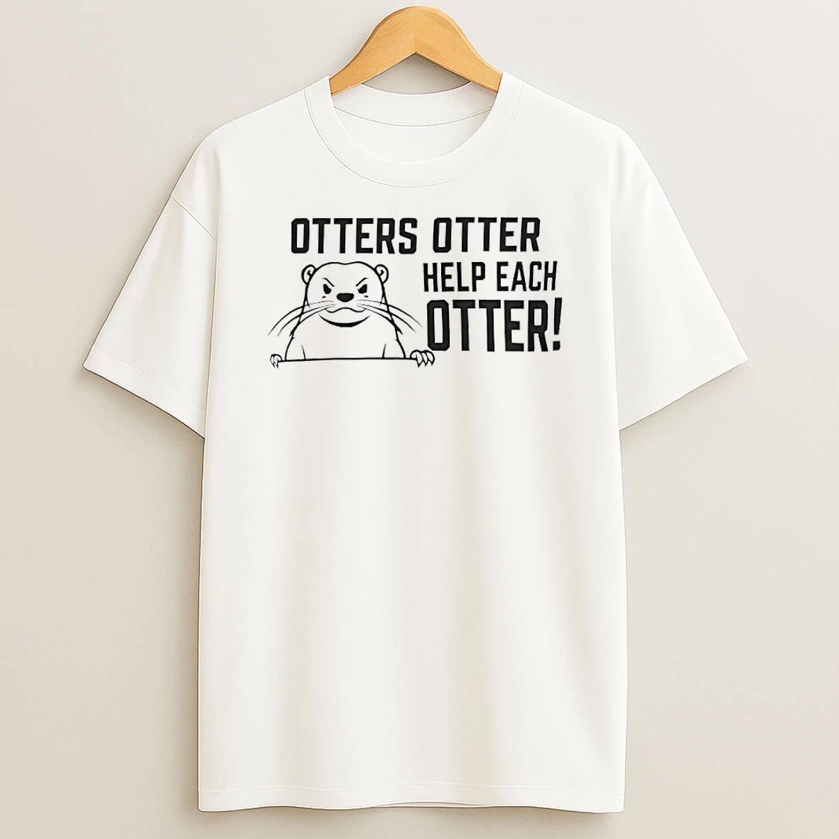 Otters Otter Help Each Otter Circle T Shirt