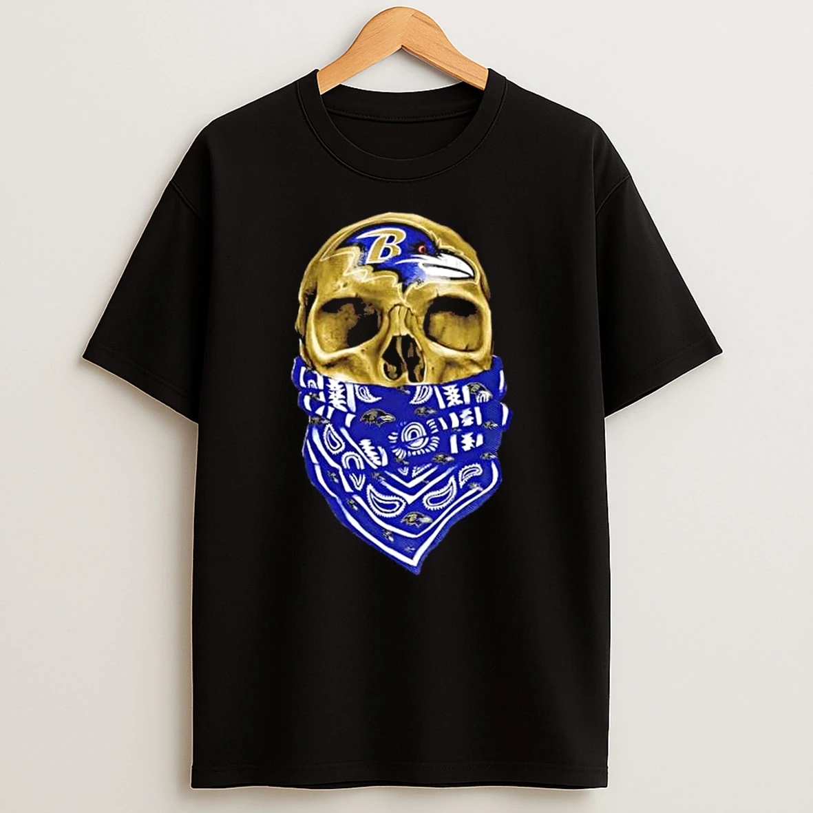 Outlaw Skull Gang Baltimore Ravens T Shirt