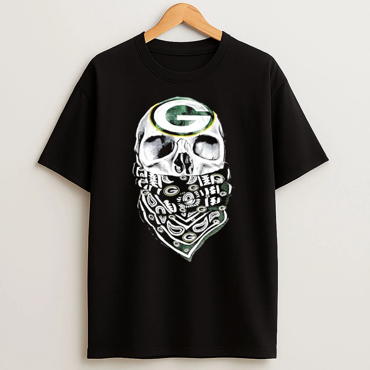Outlaw Skull Gang Green Bay Packers T Shirt