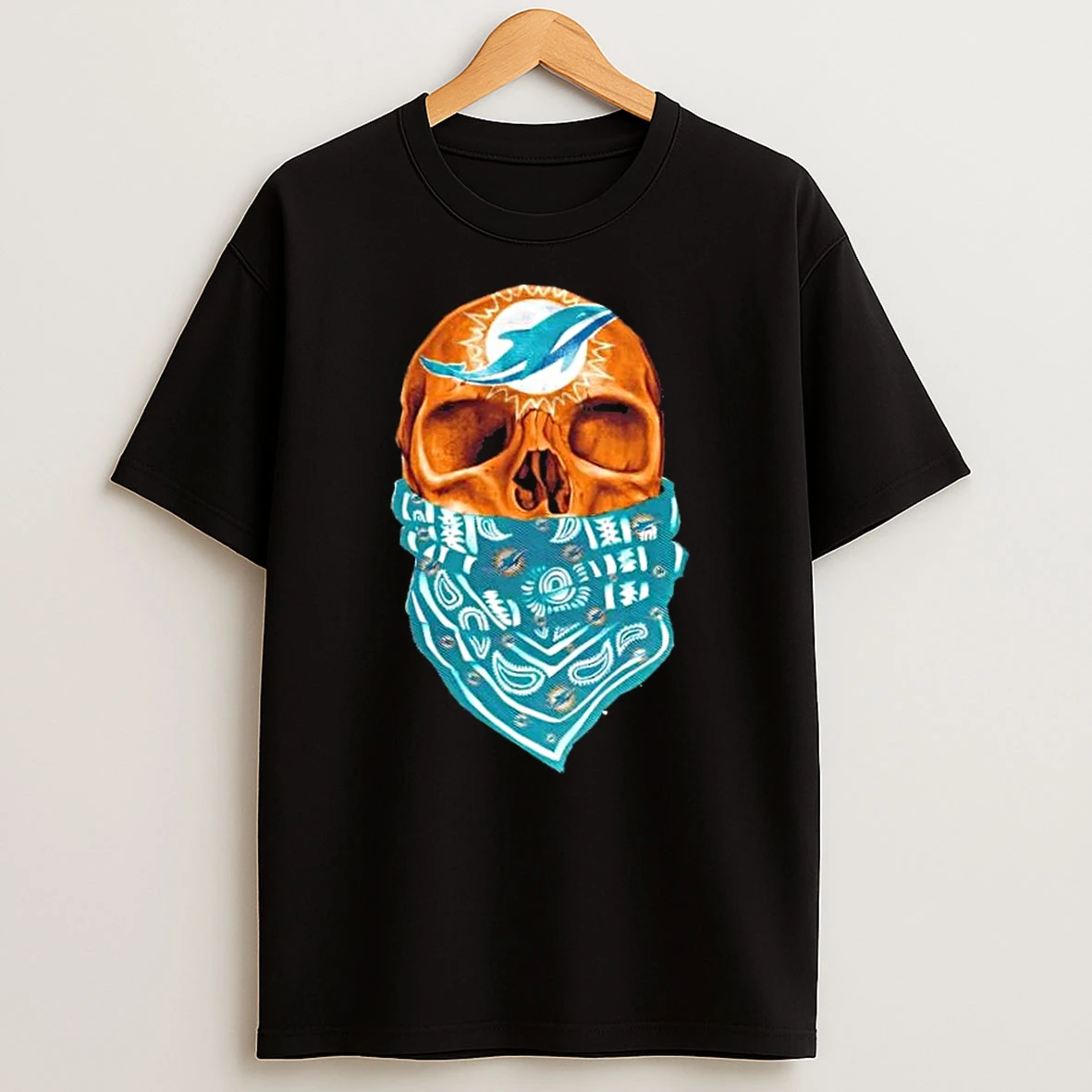 Outlaw Skull Gang Miami Dolphins T Shirt