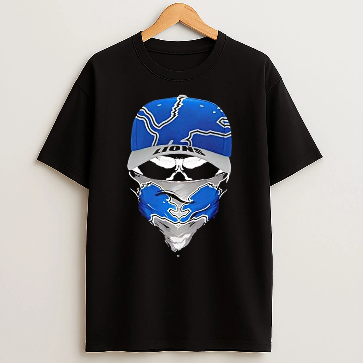 Outlaw Skull Gang Wearing A Cap X Detroit Lions T Shirt
