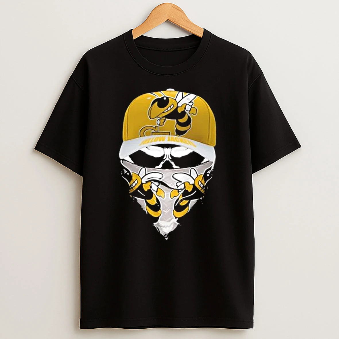 Outlaw Skull Gang Wearing A Cap X Georgia Tech Yellow Jackets T Shirt