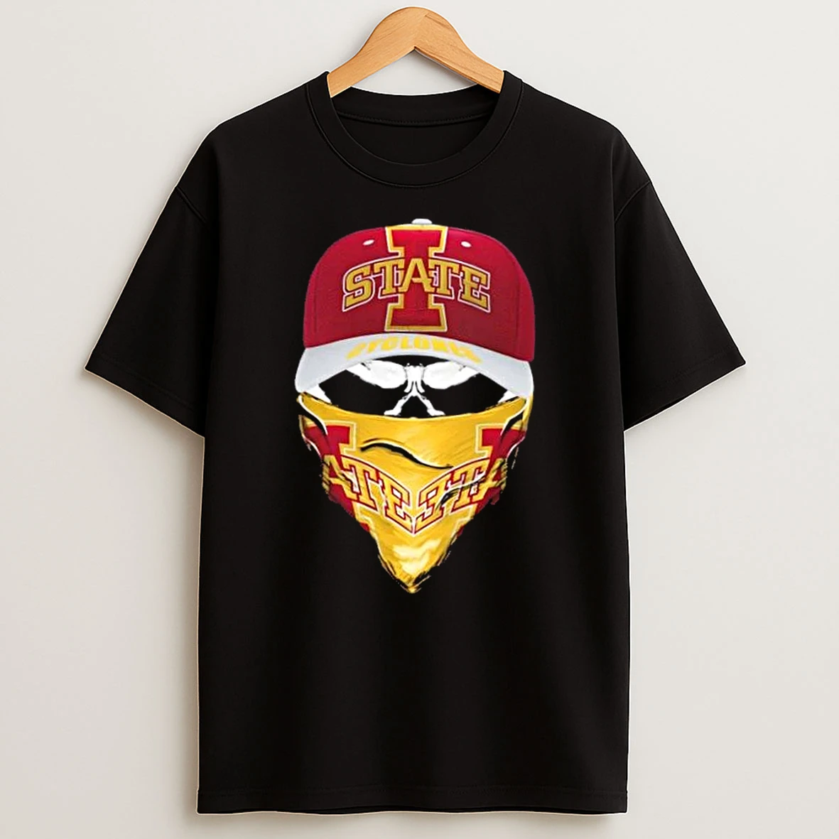 Outlaw Skull Gang Wearing A Cap X Iowa State Cyclones T Shirt