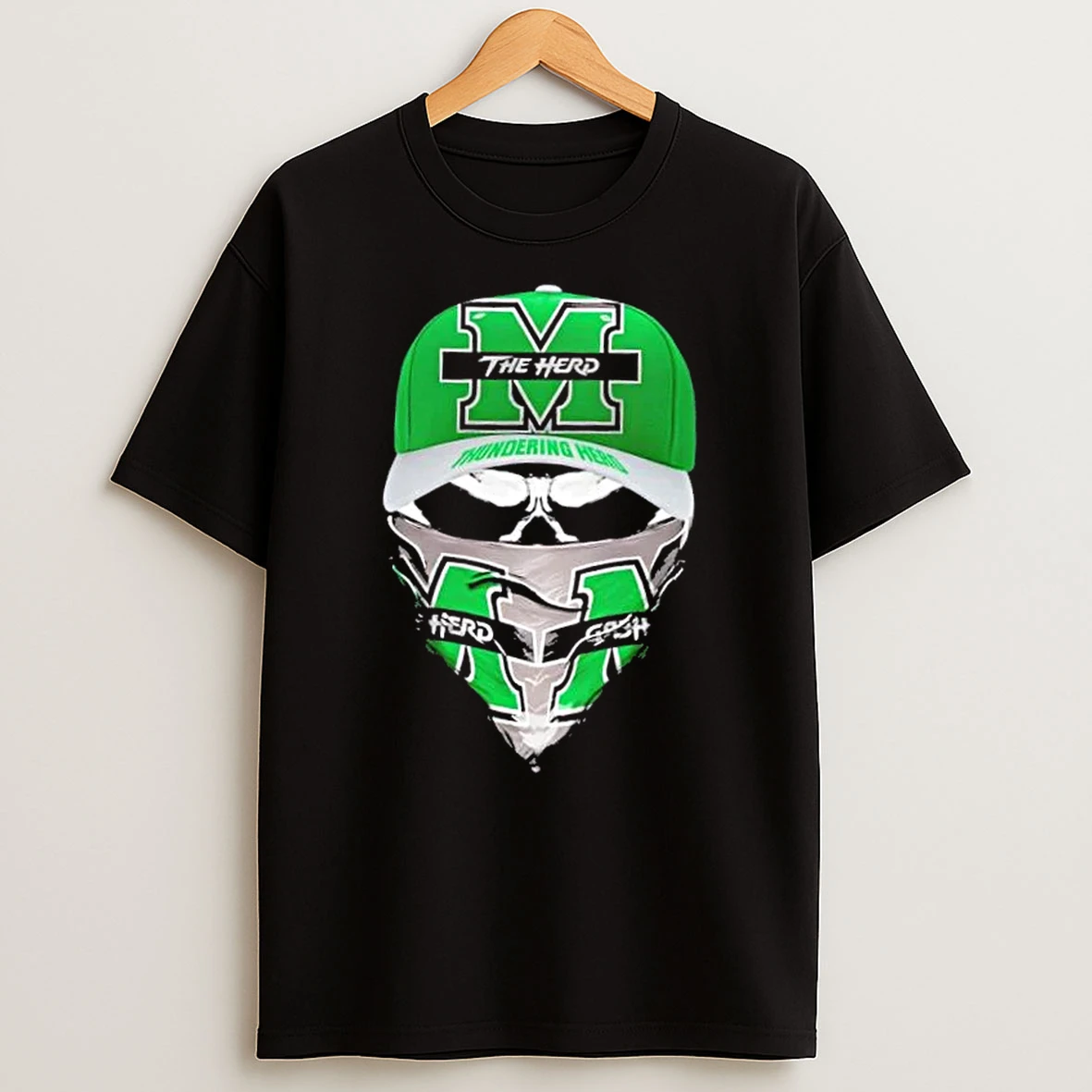 Outlaw Skull Gang Wearing A Cap X Marshall Thundering Herd T Shirt