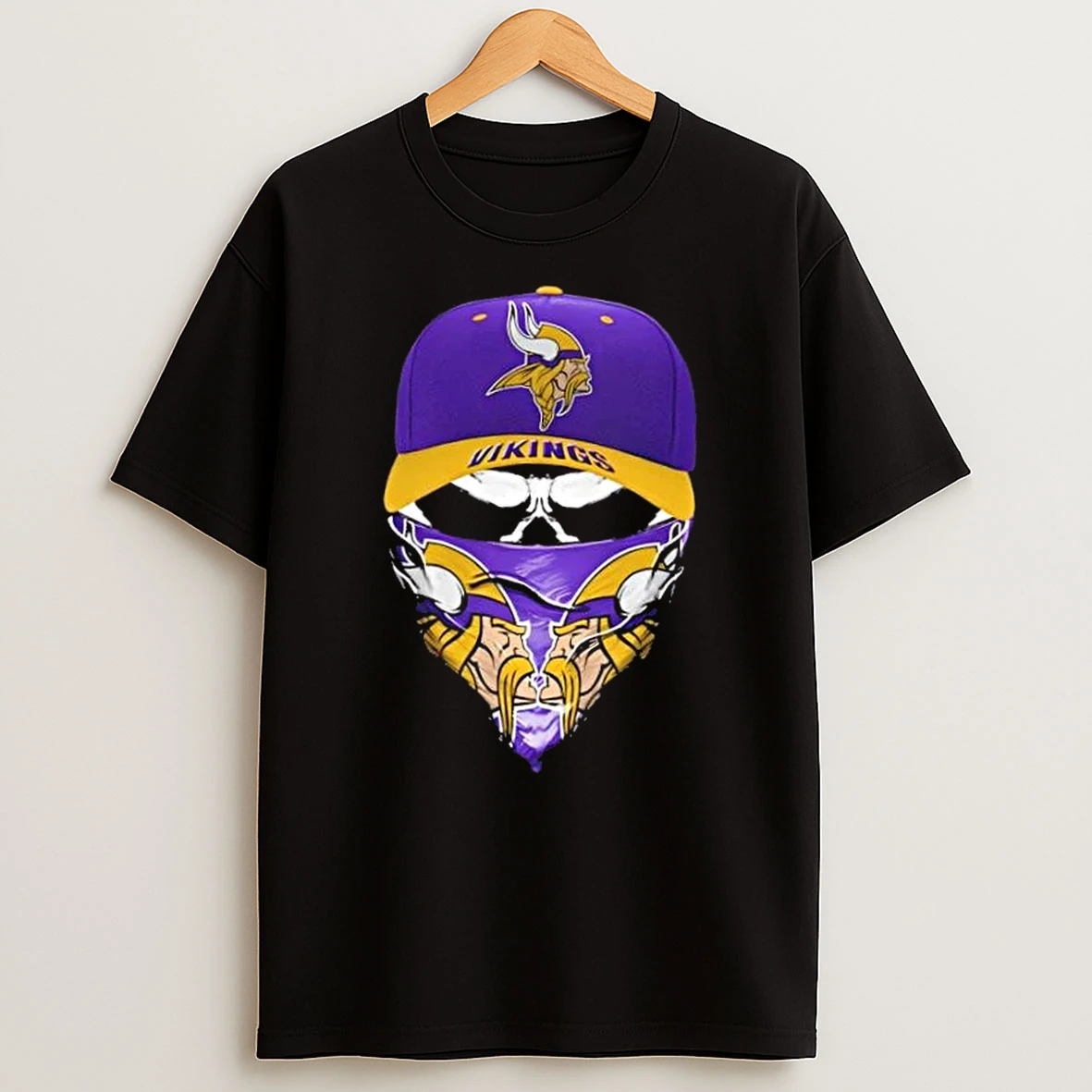 Outlaw Skull Gang Wearing A Cap X Minnesota Vikings T Shirt