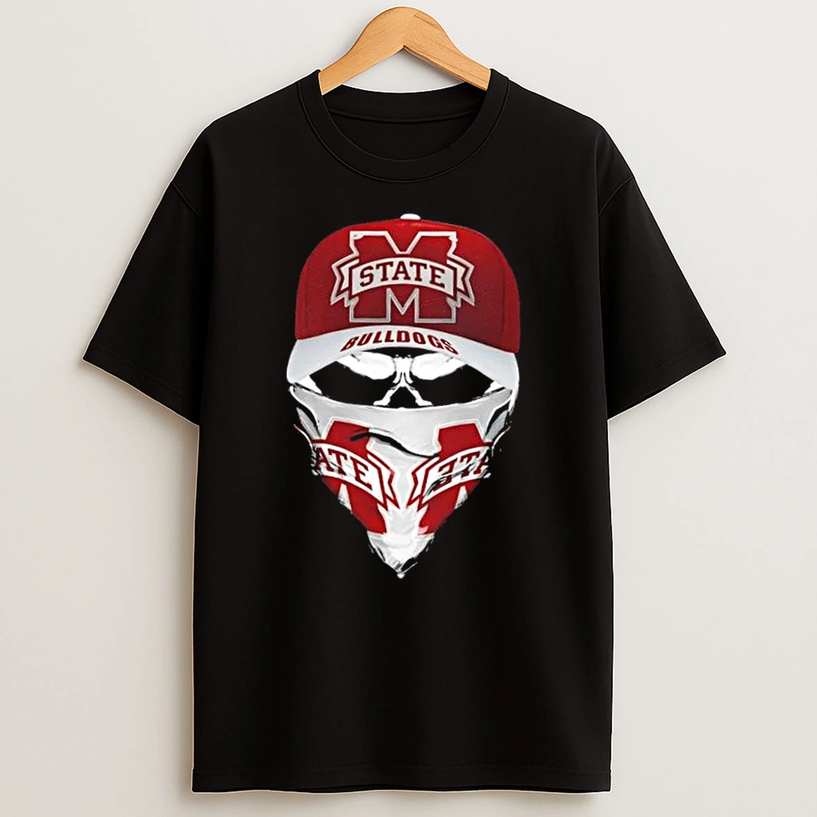 Outlaw Skull Gang Wearing A Cap X Mississippi State Bulldogs T Shirt