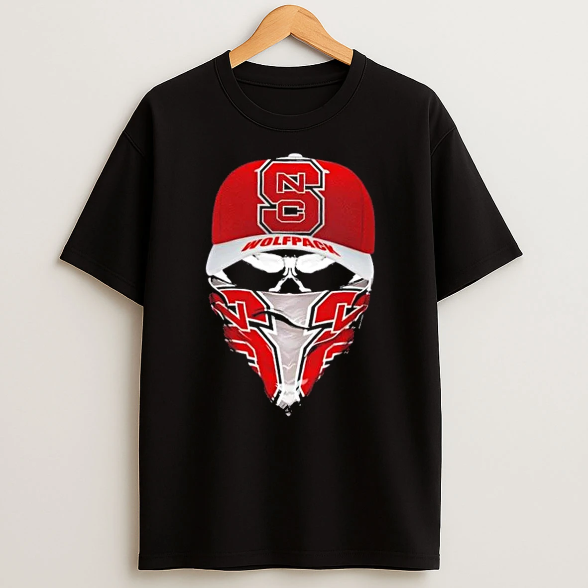 Outlaw Skull Gang Wearing A Cap X Nc State Wolfpack T Shirt