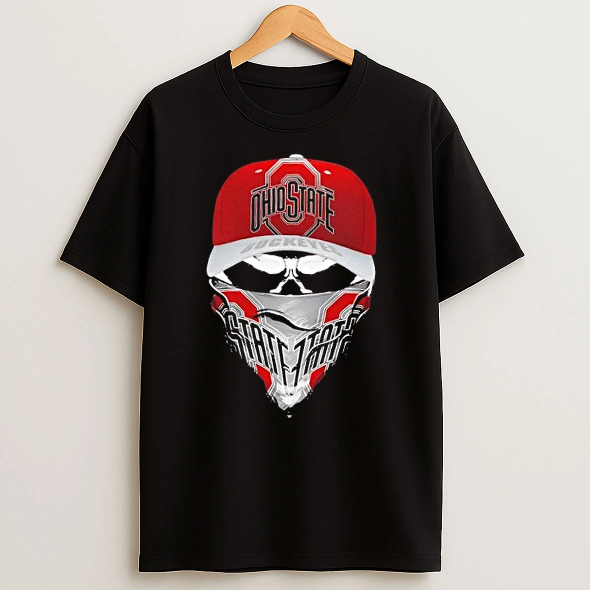 Outlaw Skull Gang Wearing A Cap X Ohio State Buckeyes T Shirt