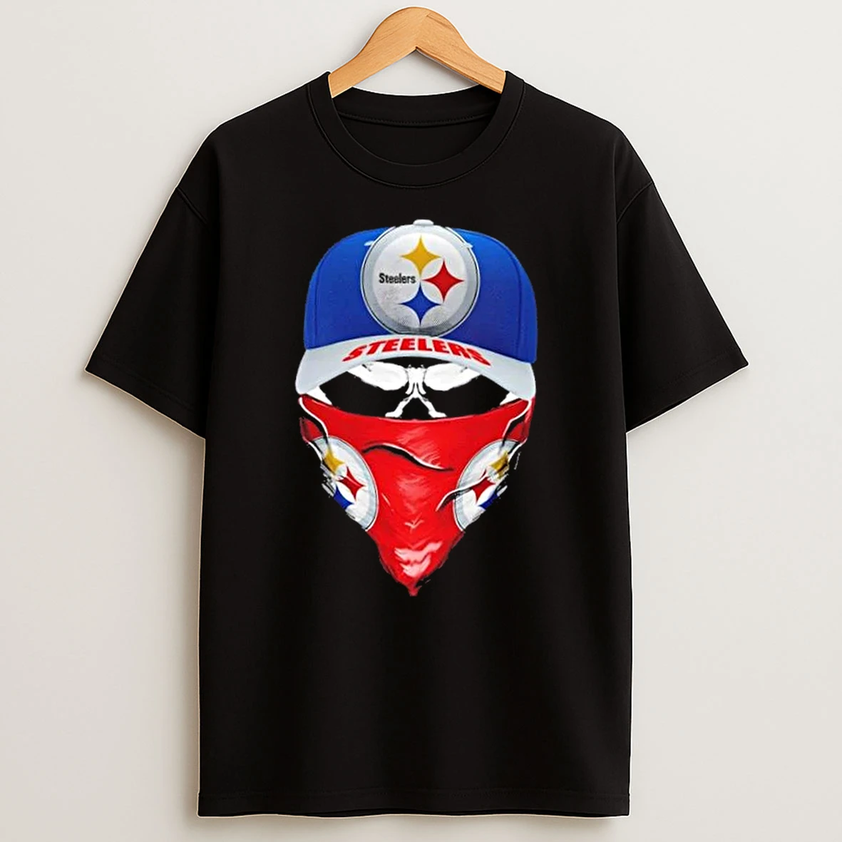 Outlaw Skull Gang Wearing A Cap X Pittsburgh Steelers T Shirt