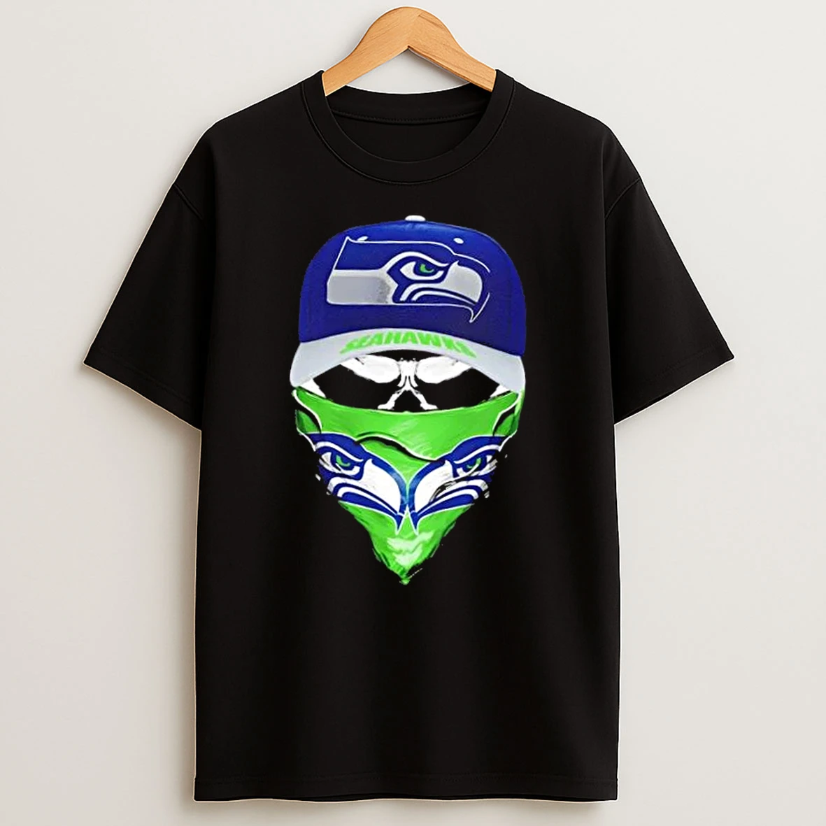 Outlaw Skull Gang Wearing A Cap X Seattle Seahawks T Shirt