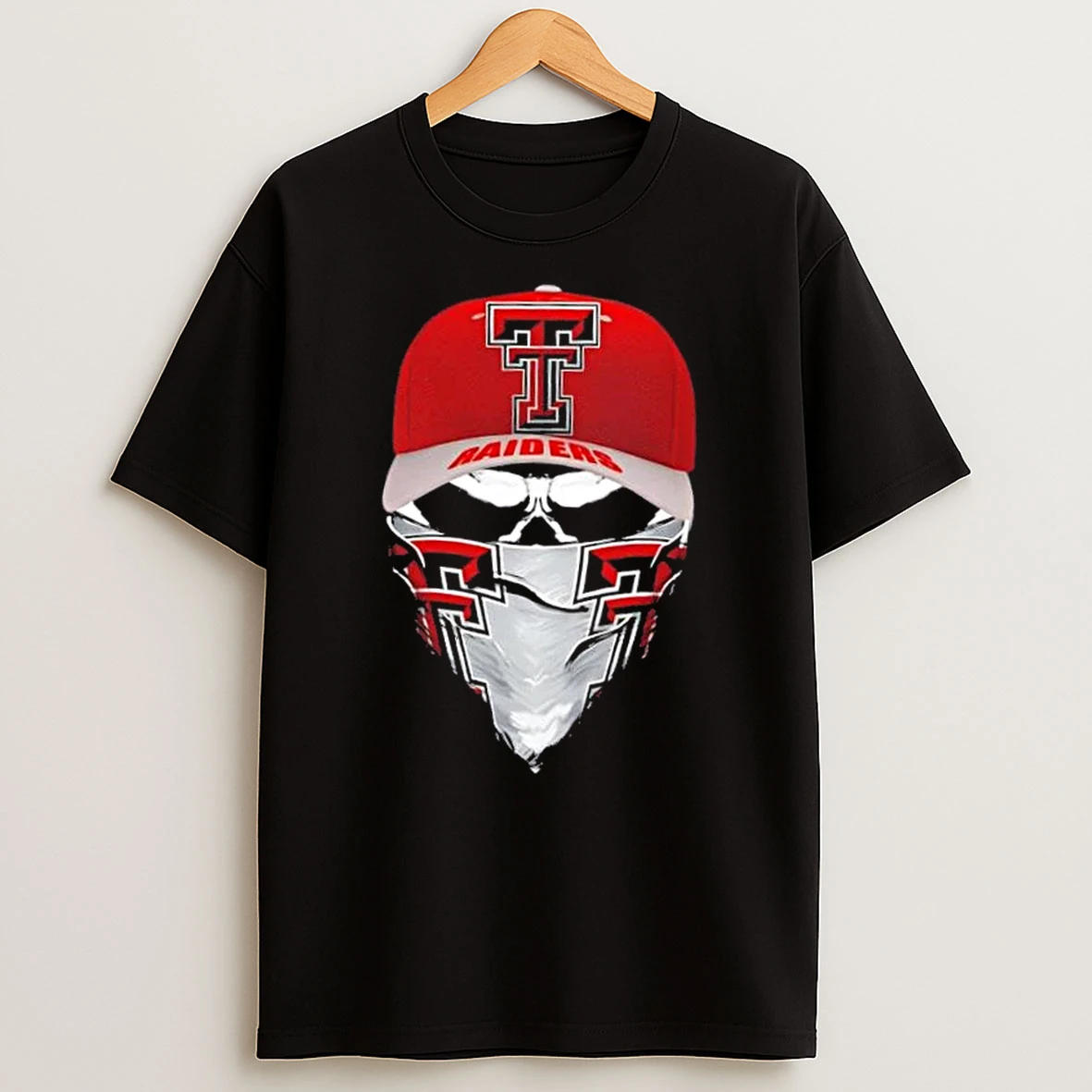 Outlaw Skull Gang Wearing A Cap X Texas Tech Red Raiders T Shirt