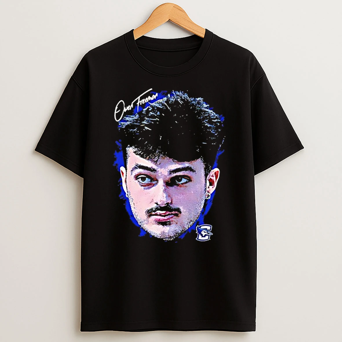 Owen Freeman Creighton Basketball Game Face T Shirt