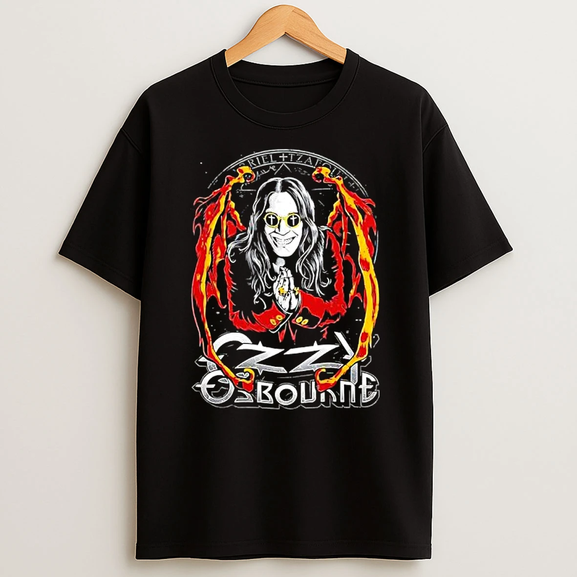 Ozzy Osbourne Riel Band Wings Graphic T Shirt