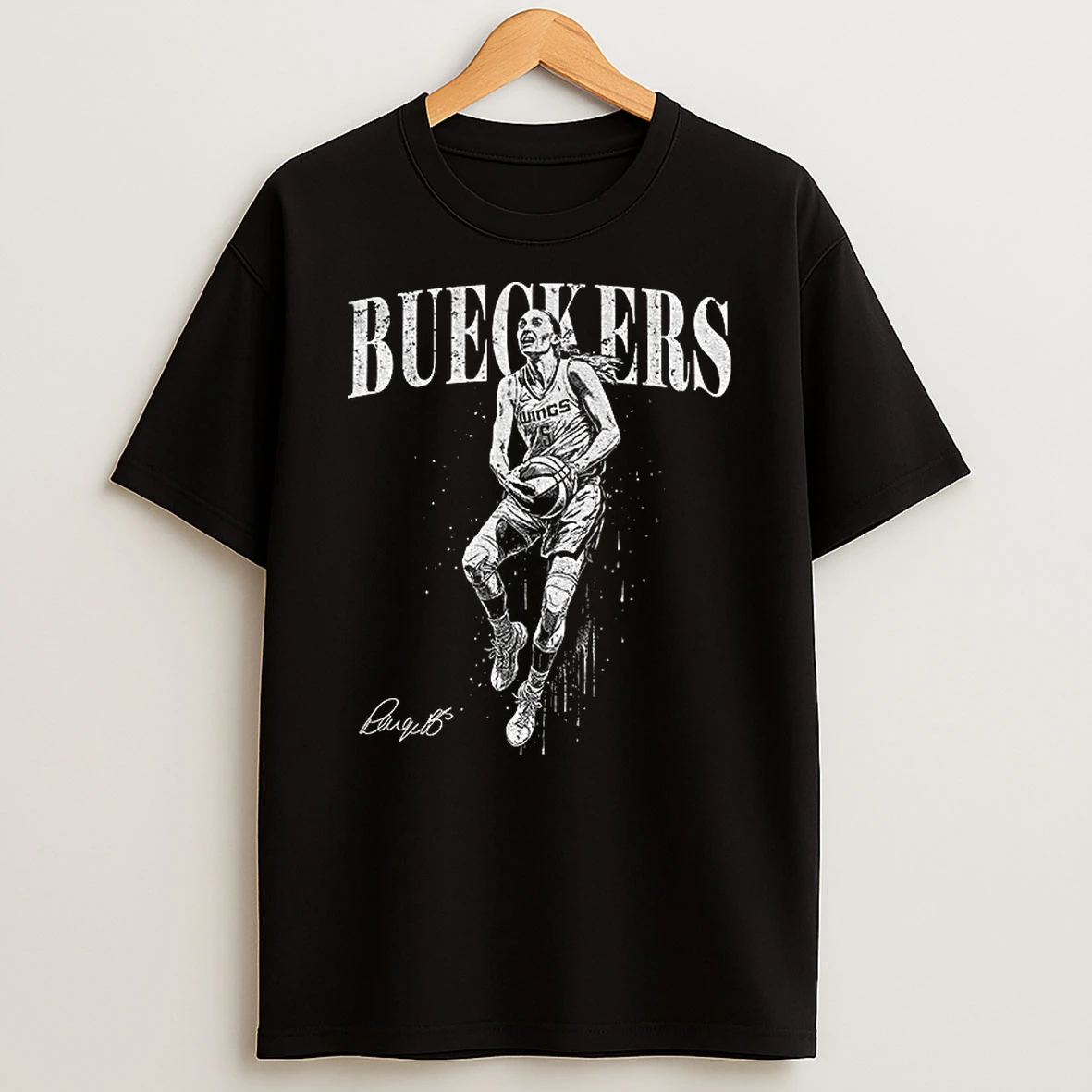 Paige Bueckers Dallas Wings Wnba Basketball Signature T Shirt