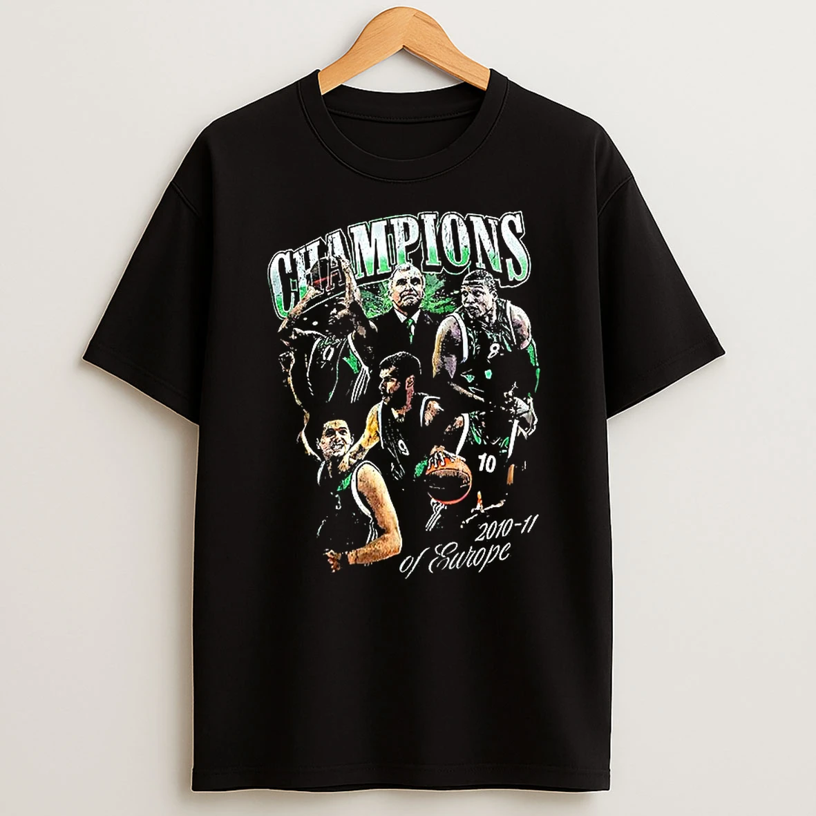 Panathinaikos F C Champions Of 2010 2011 Of Europe T Shirt
