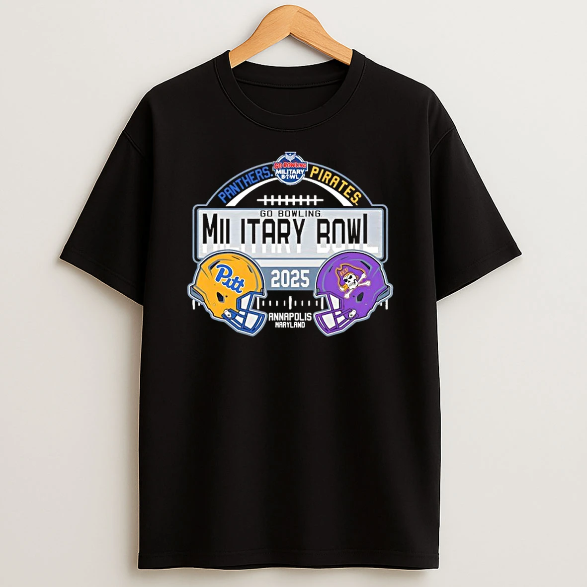 Panthers X Pirates Bowling Military Bowl 2025 Annapolis Maryland T Shirt