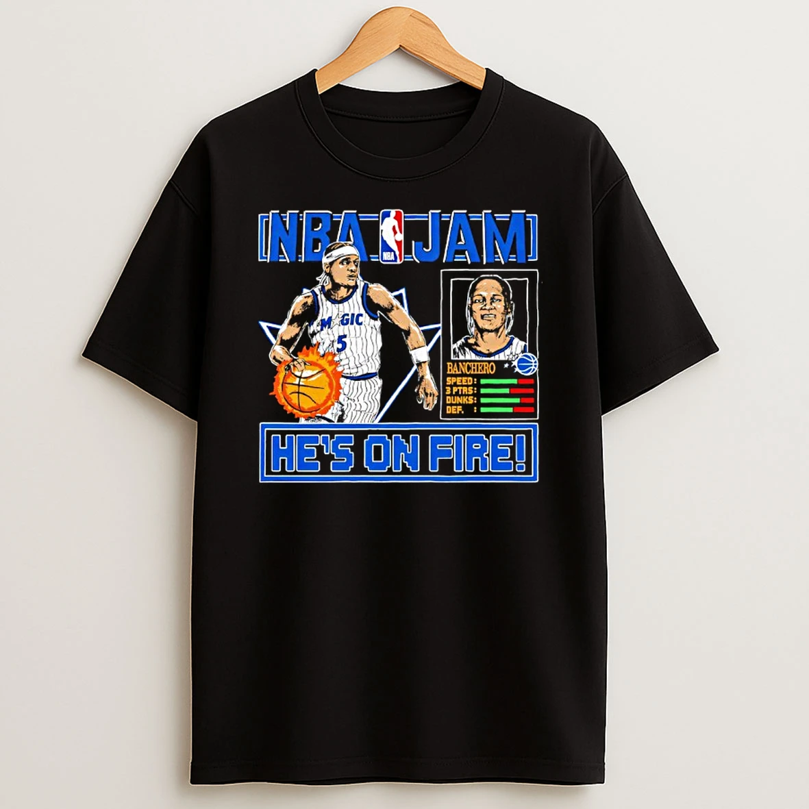 Paolo Banchero Orlando Magic Nba Jam Hes On Fire T Shirt