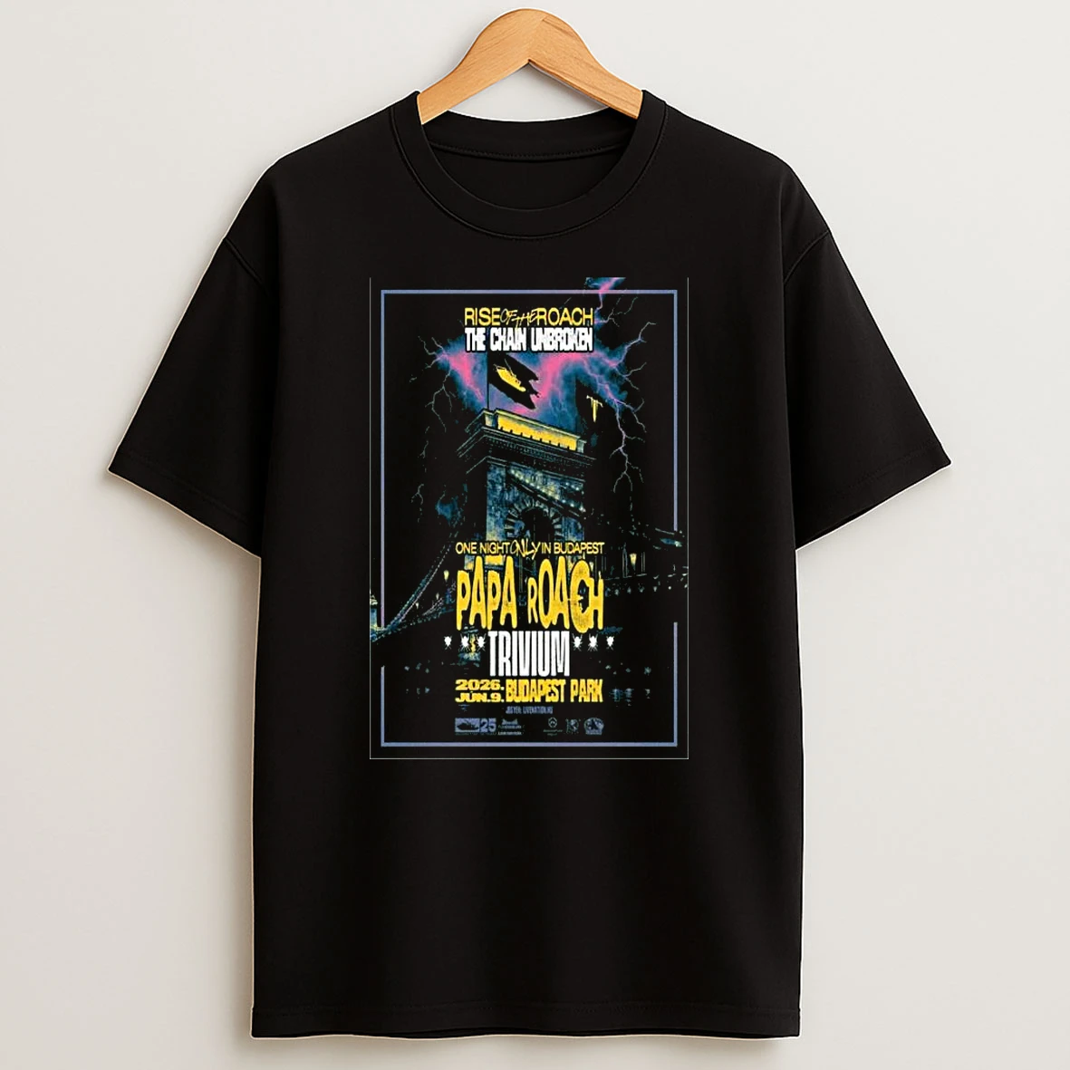 Papa Roach Budapest Hungary June 9 2026 T Shirt