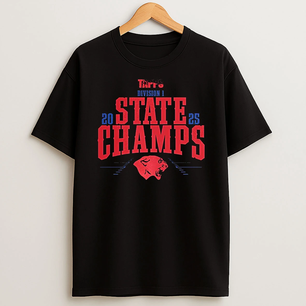 Parish Episcopal School 2025 Tapps Football Division 1 State Champions T Shirt