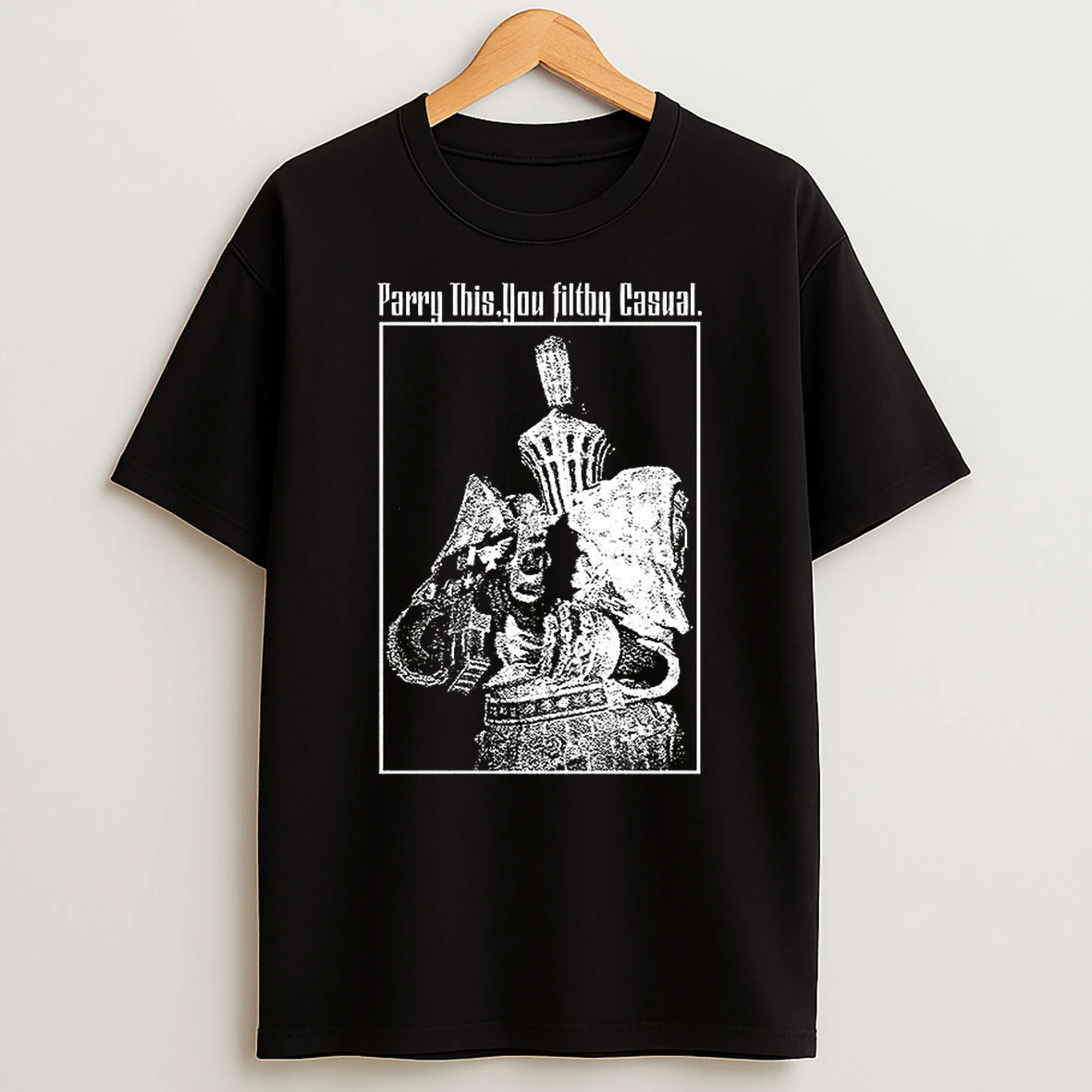 Parry This You Filthy Casual Knight With Gun Retro T Shirt