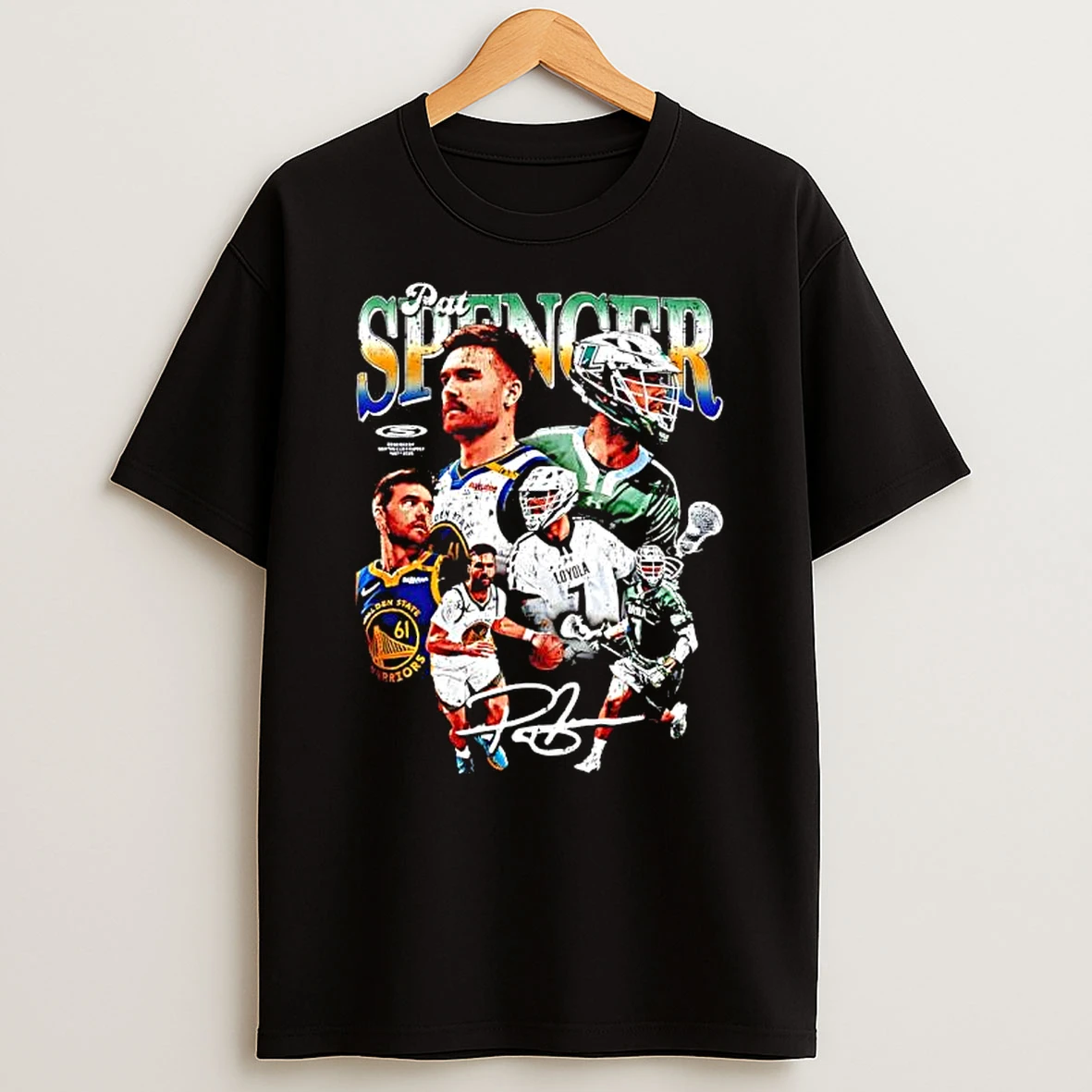 Pat Spencer Golden State Warriors Basketball Signature T Shirt