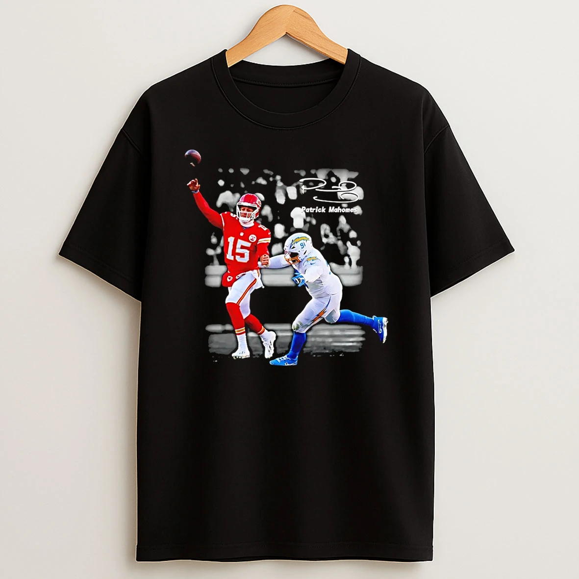 Patrick Mahomes Kc Chiefs Vs Chargers Signature T Shirt
