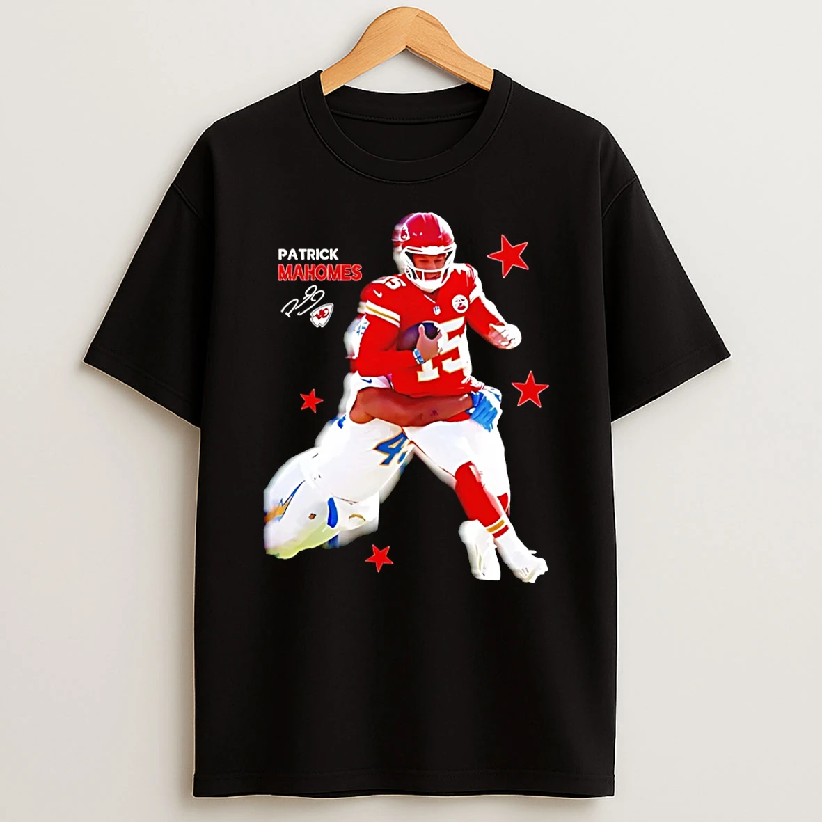Patrick Mahomes Kc Chiefs Vs La Chargers Signature T Shirt