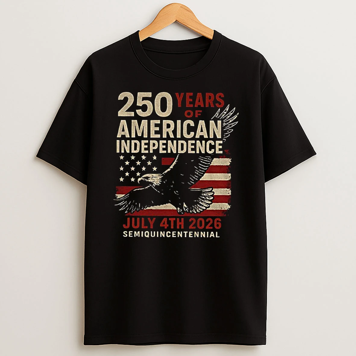 Patriotic Eagle Graphic American Flag 250th Independence July 4th 2026 T Shirt