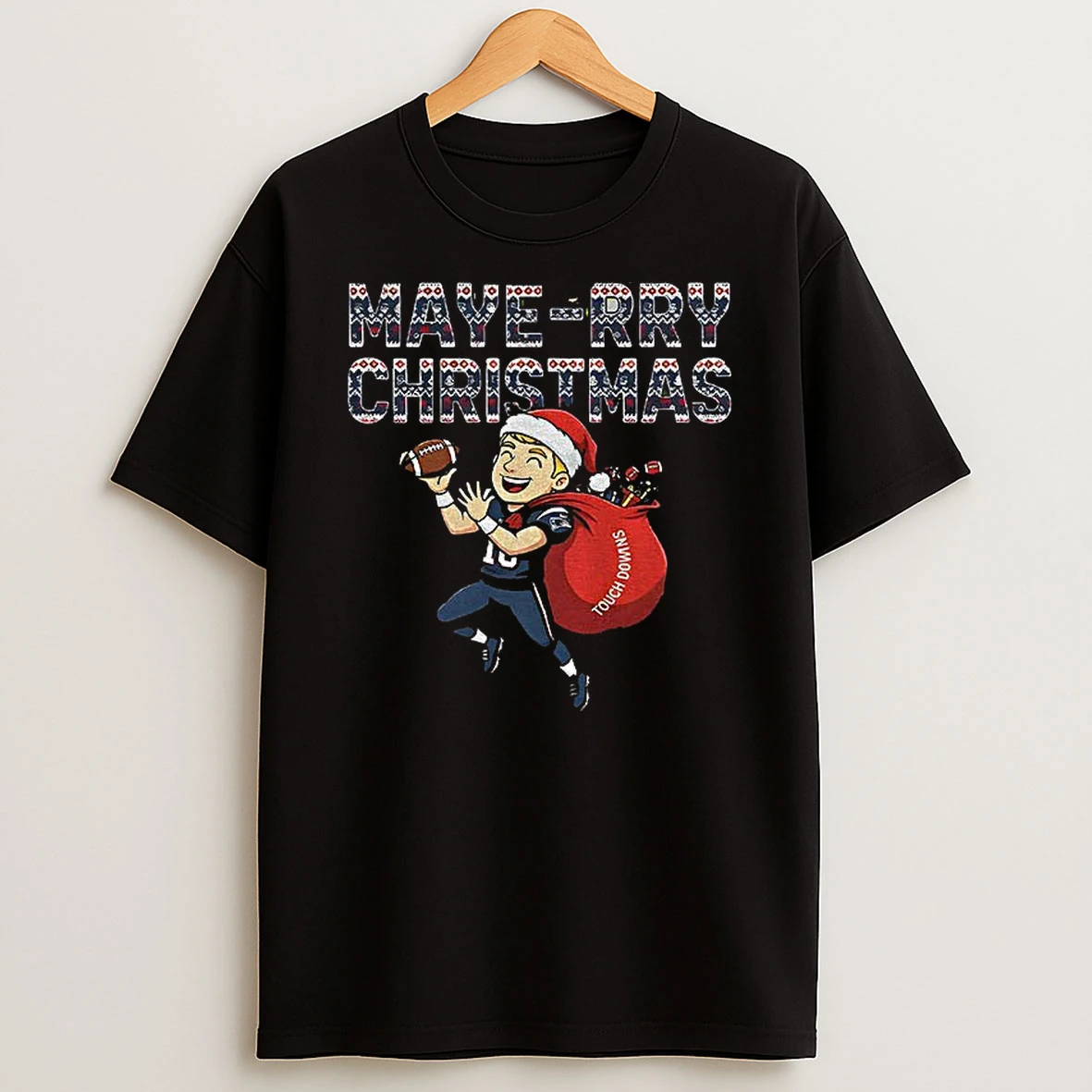 Patriots Xmas Drake Maye Maye Rry New England Christmas T Shirt
