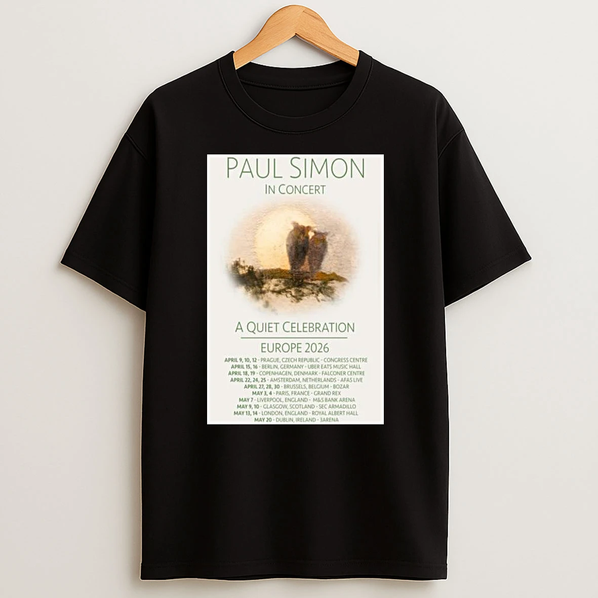 Paul Simon A Quiet Celebration Europe 2026 T Shirt