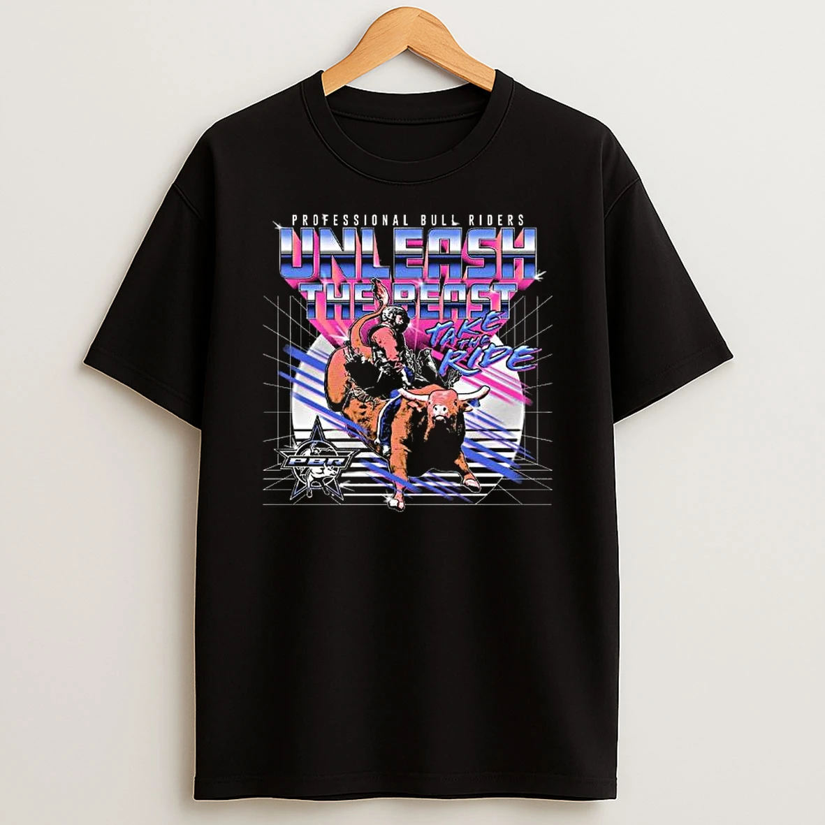 Pbr Unleash The Beast Synthwave T Shirt
