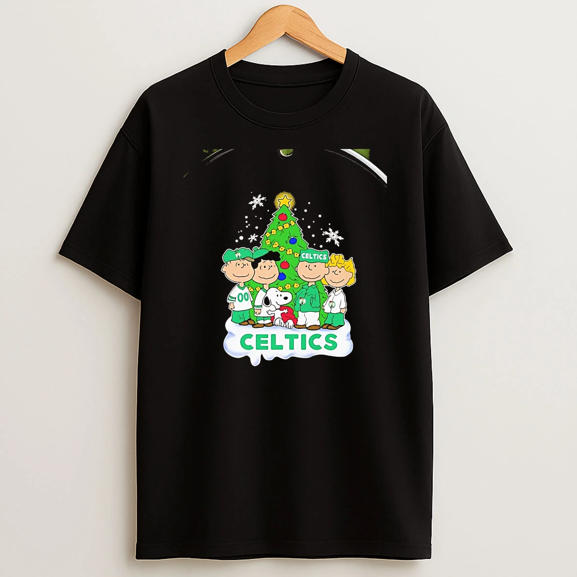 Peanuts Boston Celtics Christmas Chriast T Shirt