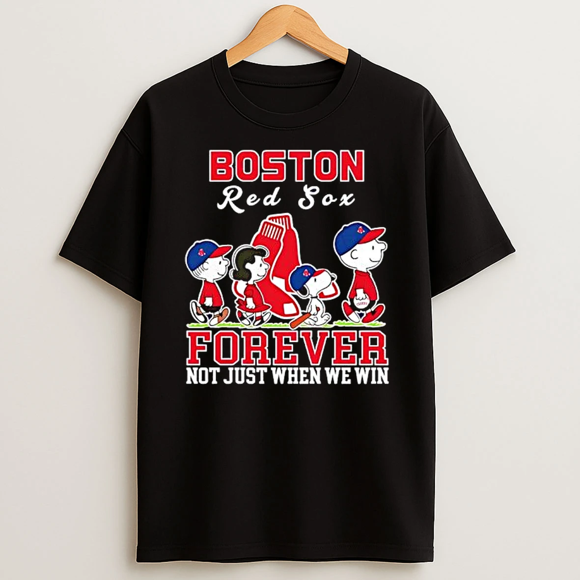 Peanuts Boston Red Sox Forever Not Just When We Win Graphic T Shirt