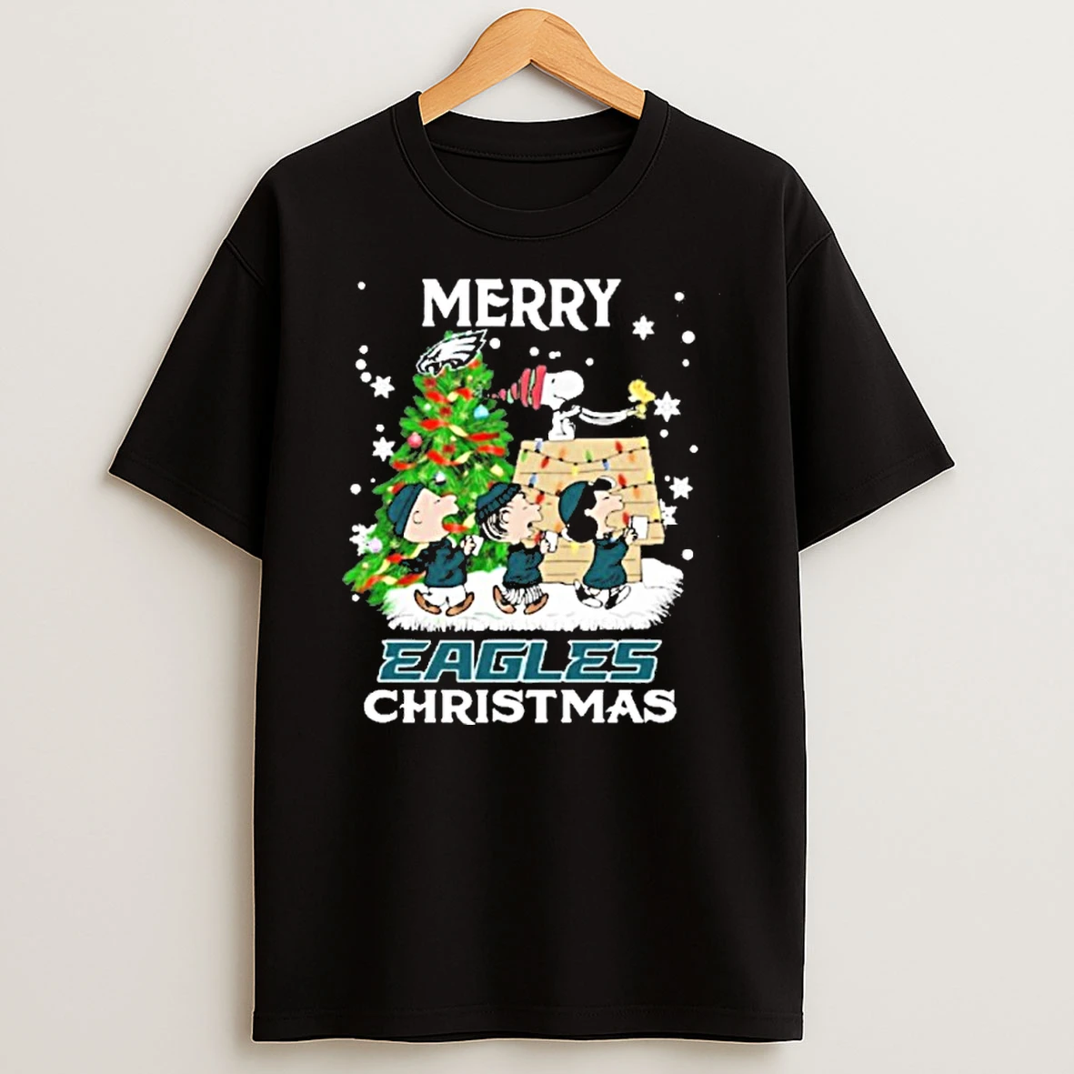Peanuts Philadelphia Eagles Merry Christmas 2025 T Shirt