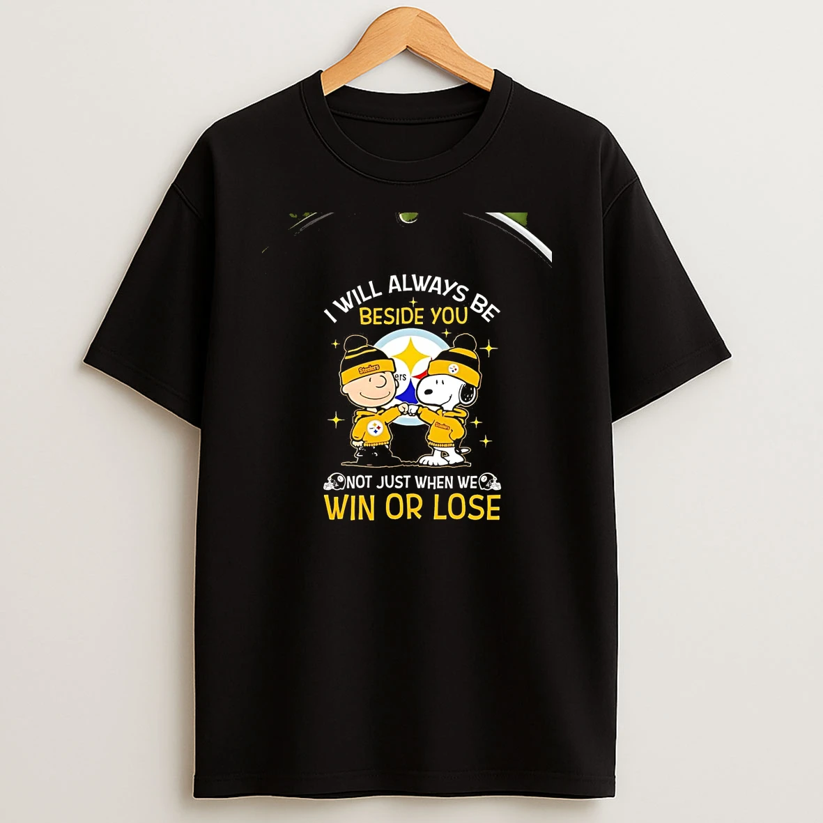 Peanuts Pittsburgh Steelers I Will Always Be Beside You Not Just When We Win Or Lose Chriast T Shirt