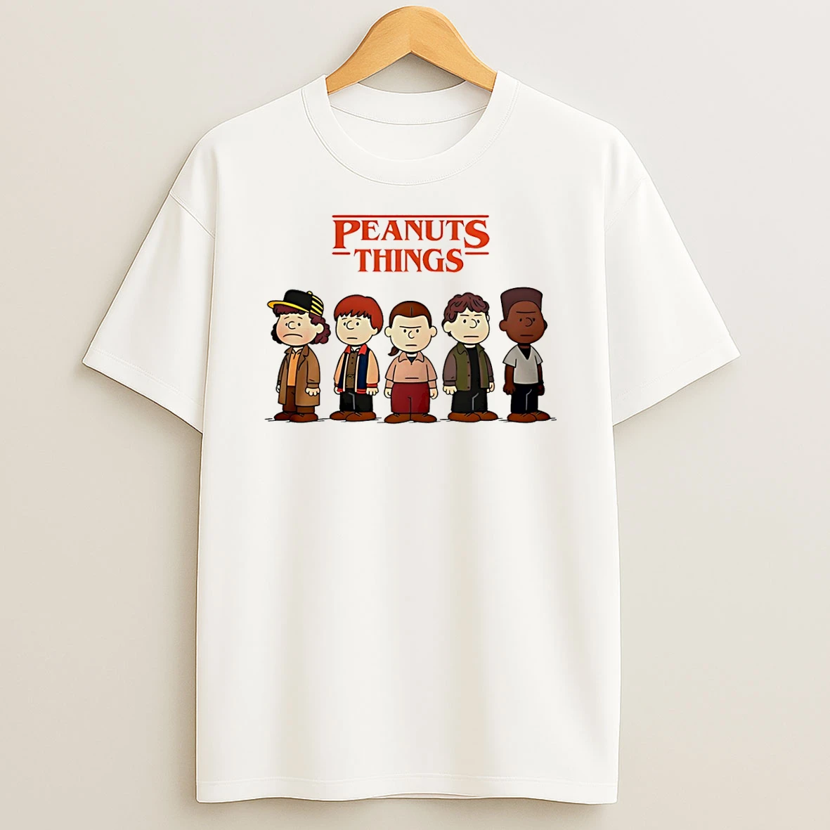 Peanuts Things Characters Style Stranger Things T Shirt
