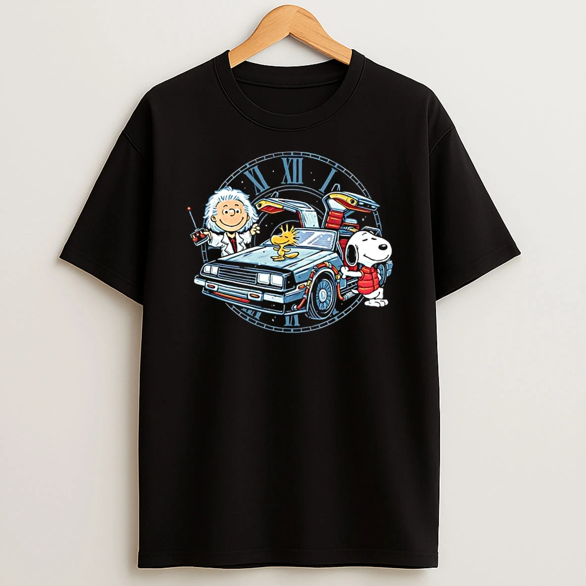 Peanuts Characters Back To The Future Time Travel Buddies Graphic T Shirt
