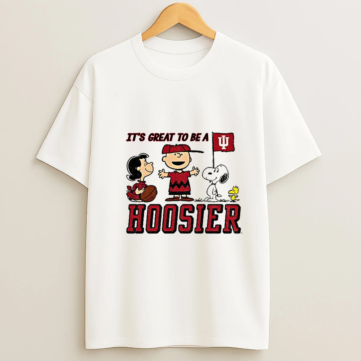Peanuts X Indiana Hoosier Its Great To Be A Hoosier Football 2025 T Shirt